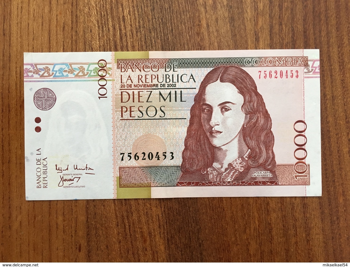 COLOMBIA 10000 Pesos - P 453d - 20 De Noviembre De 2002 - AU - Colombia