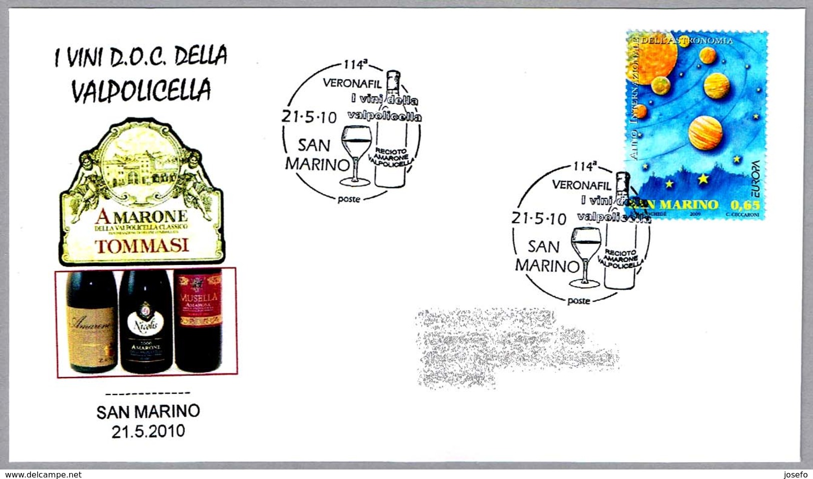 VINOS D.O.C. De VALPOLICELLA, Recioto, Amarone. San Marino 2010 - Vinos Y Alcoholes