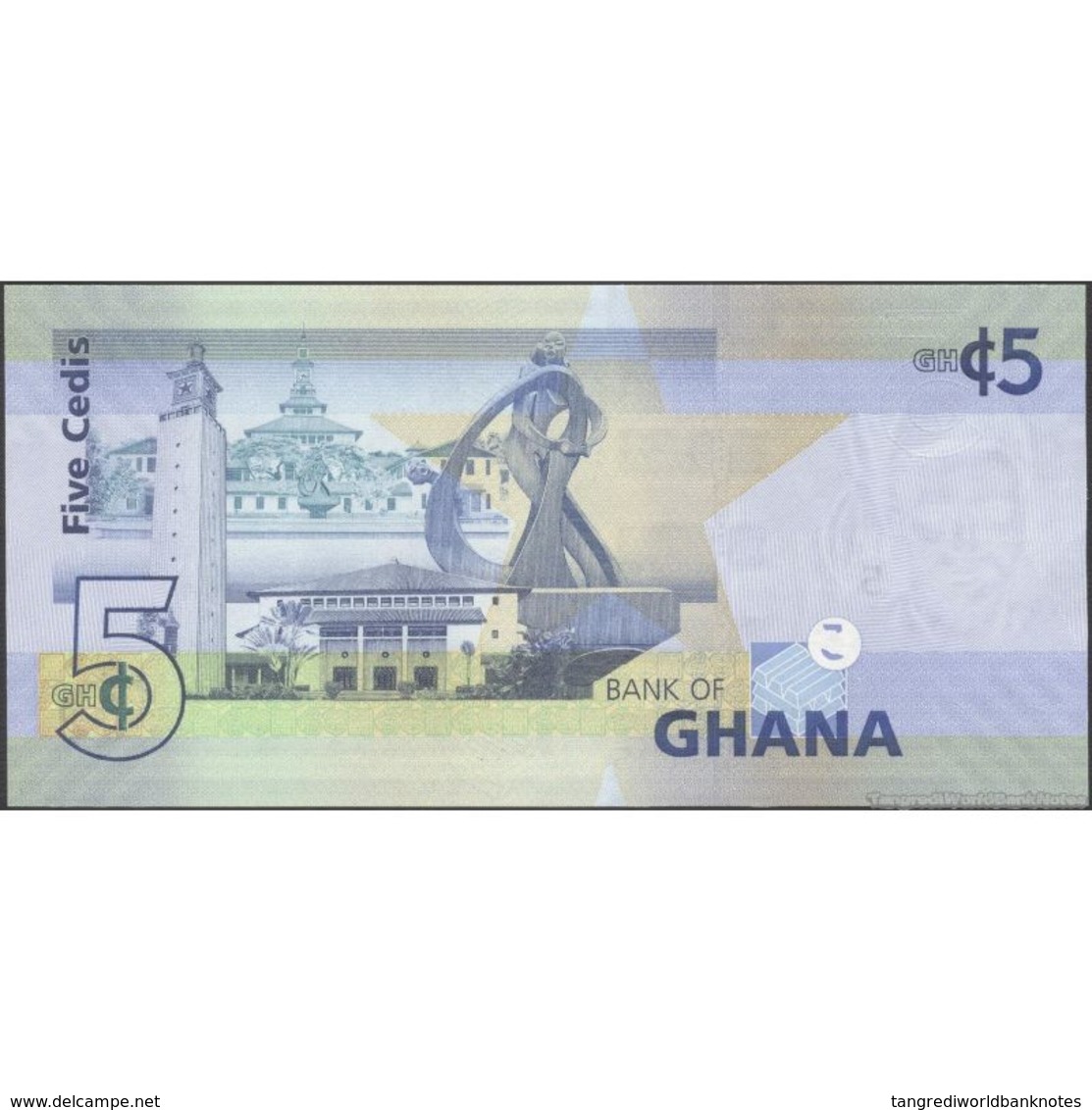 TWN - GHANA 38f - 5 Cedis 1.7.2015 Prefix QQ UNC - Ghana