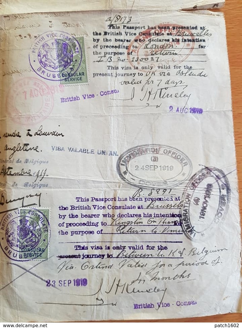 Passeport consulat général de Belgique à londres 26/05/2019 monsieur Englebert Cappuys Avocat à Louvain