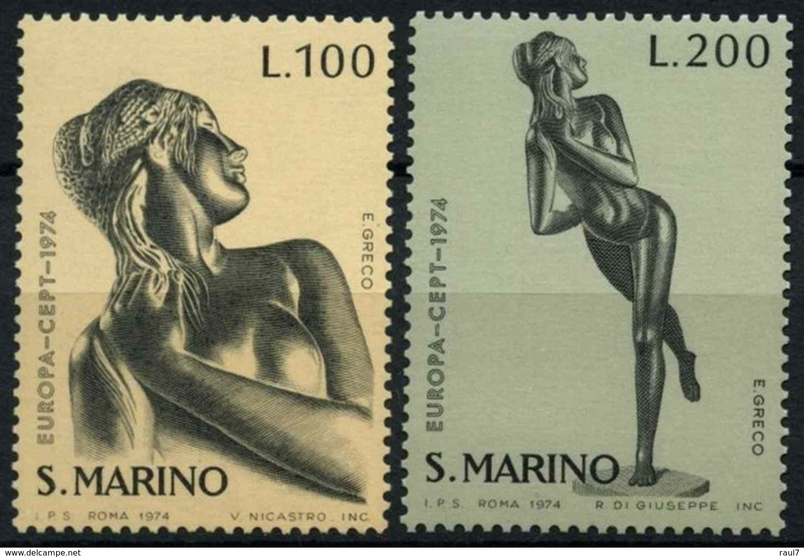 EUROPA - CEPT 1974 - San Marin - 2 Val Neufs // Mnh - 1974