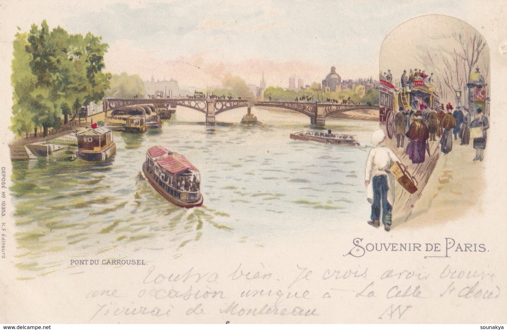 SOUVENIR DE PARIS // Pont Du Carroussel - Altri & Non Classificati