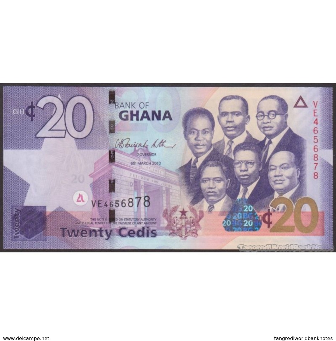 TWN - GHANA 40b - 20 Cedis 6.3.2010 Prefix VE UNC - Ghana