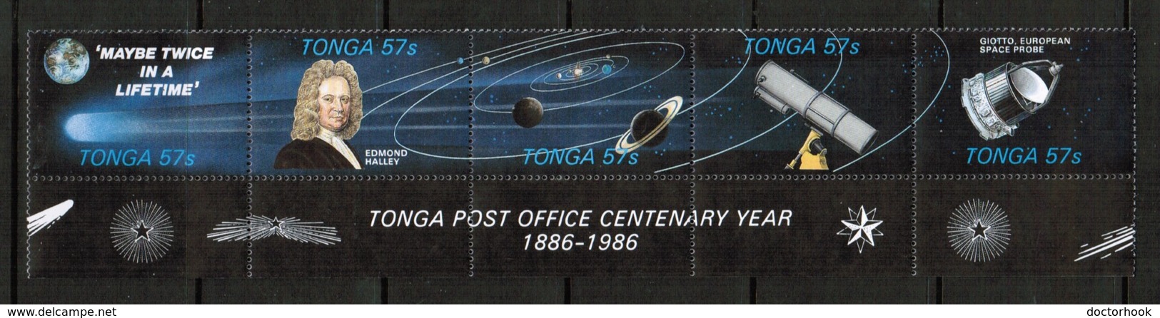 TONGA   Scott # 616-7** VF MINT NH SE-TENNANT Strips Of 5 (SS-387) - Tonga (1970-...)