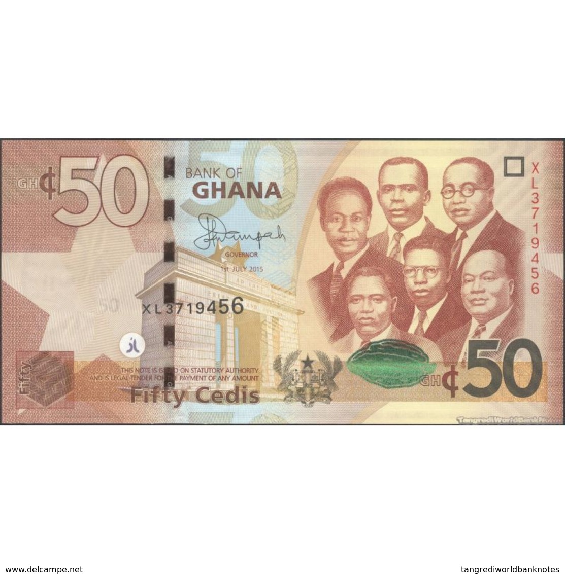 TWN - GHANA 42c - 50 Cedis 1.7.2015 Prefix XL UNC - Ghana