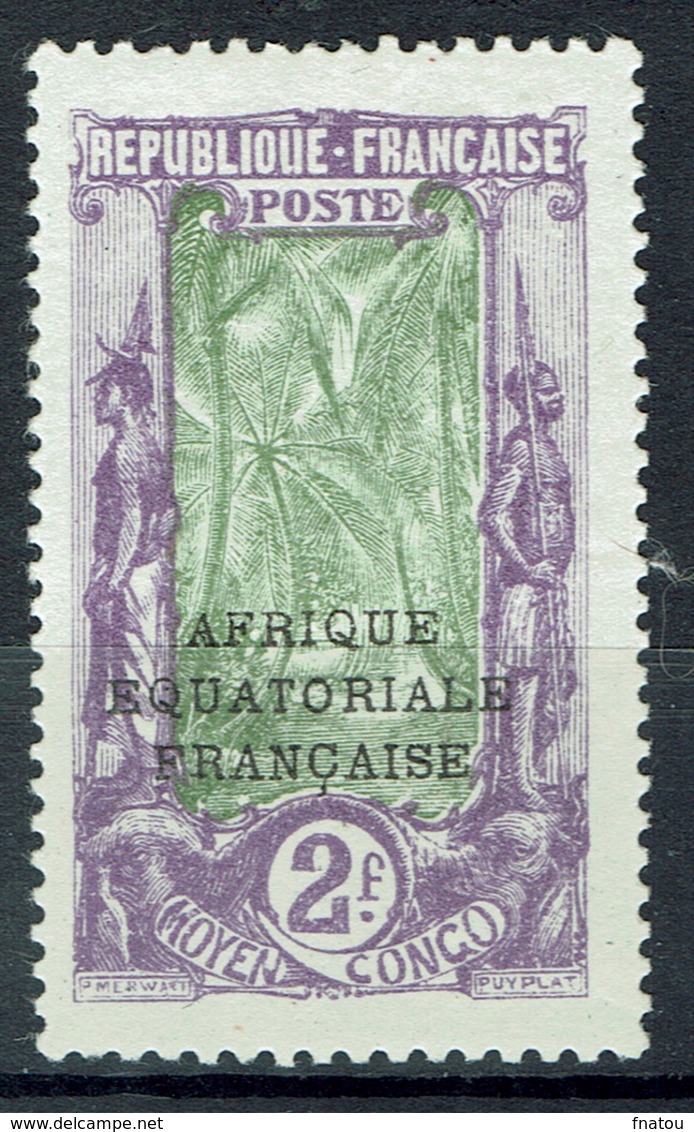 French Congo, Bakalois Woman, Overprint, 2f. 1924, MH VF - Nuovi