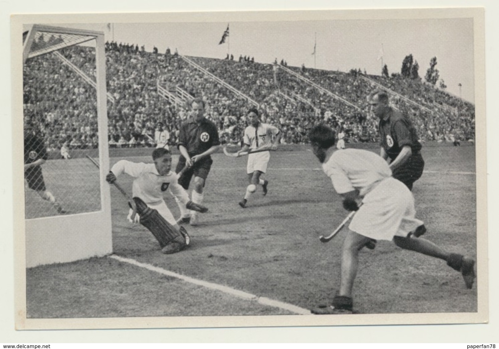 Sammelbild Vignette Olympia 1936 Hockey Deutschland Indien - Sonstige & Ohne Zuordnung