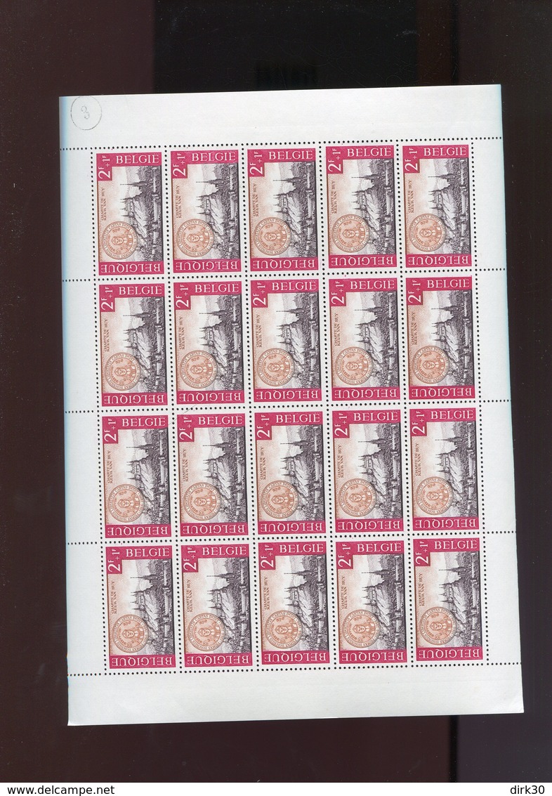 Belgie 1965 1387 Huy Sceau Seal Luppi Sheet Of 20 MNH Z/ Plaatnummer - Unclassified