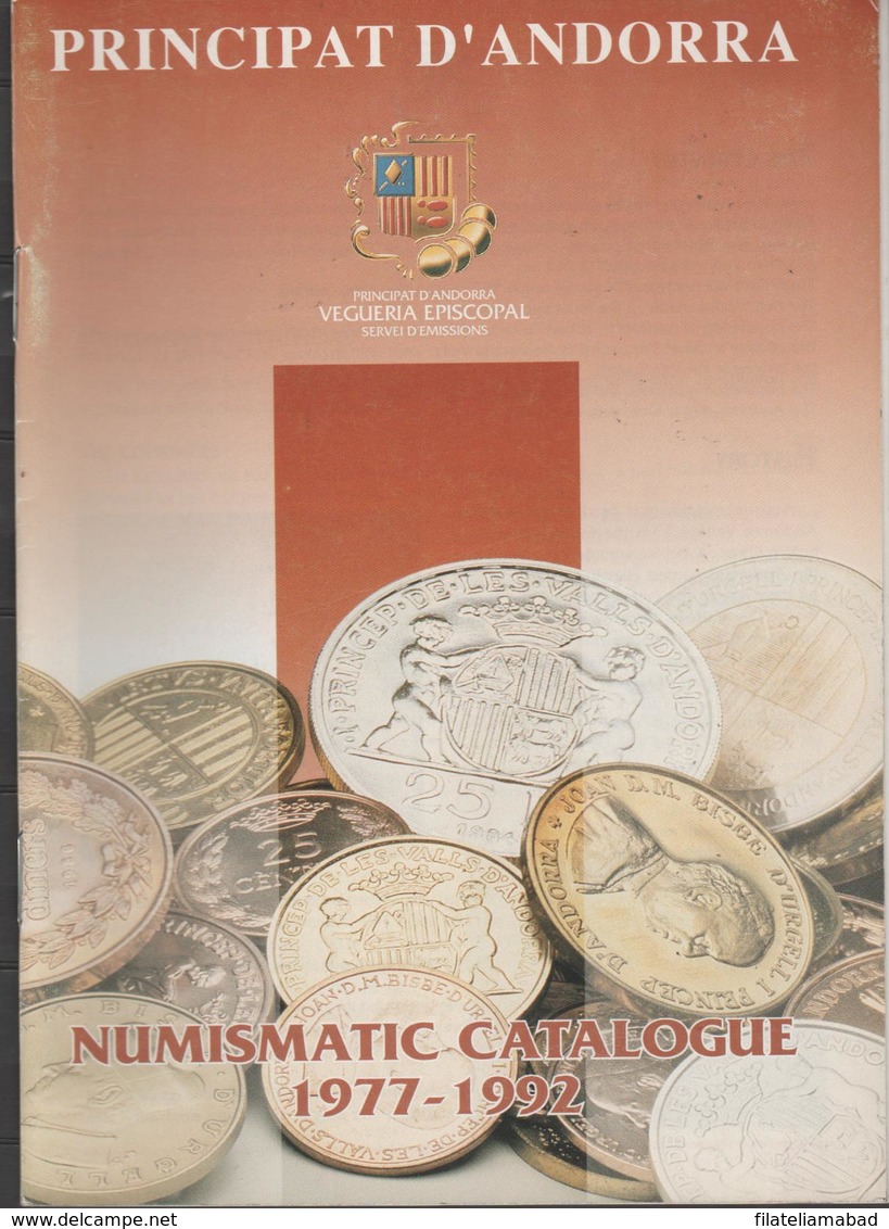 ANDORRA  NUMISMATIC CATALOGUE 1977-1992 .(C.V.CATALOGOS) - Viguerie Episcopale