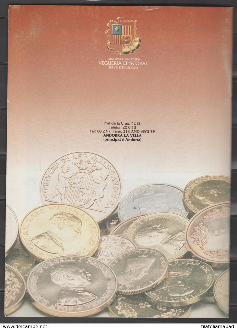 ANDORRA  NUMISMATIC CATALOGUE 1977-1992 .(C.V.CATALOGOS) - Viguerie Episcopale