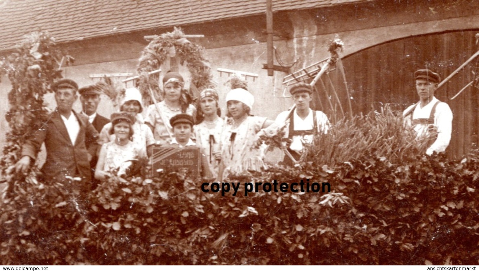 Pferde Kutsche, Erntewagen 1931, Beschriftet Körbitz, Krbice (?), Alte Foto Postkarte - Tsjechië