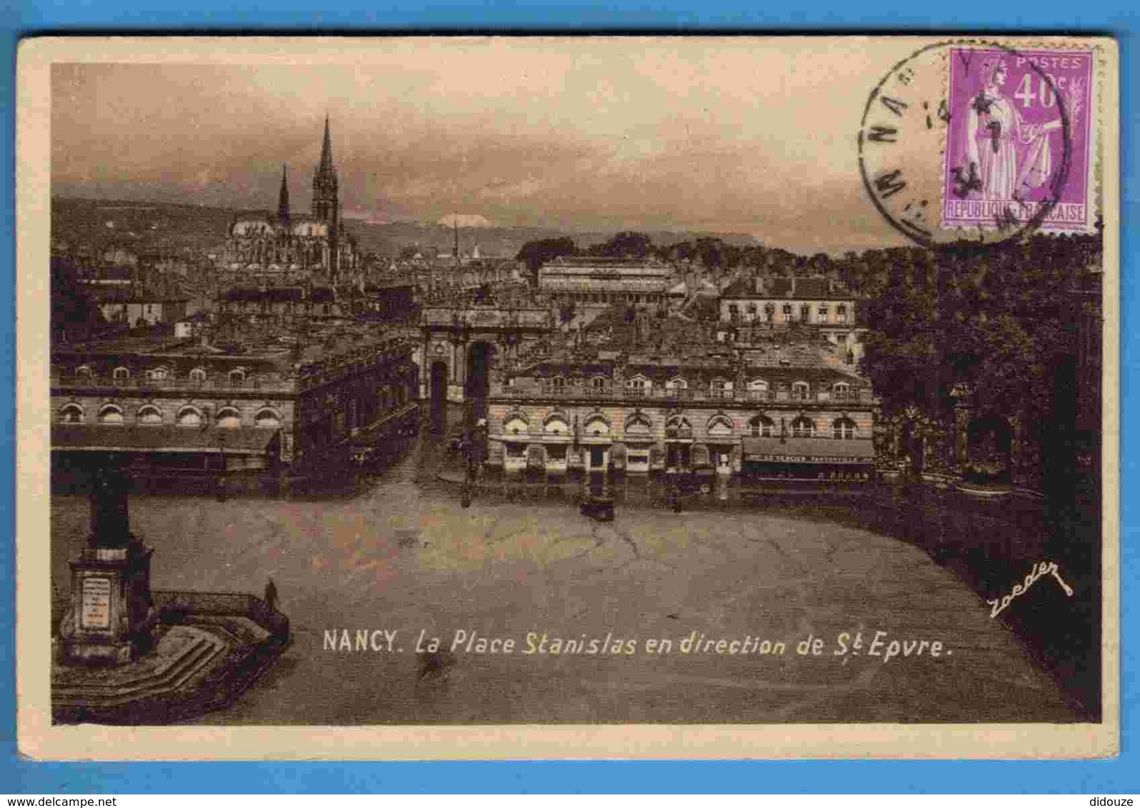 54 - Nancy - La Place Stanislas En Direction De St Epvre - Ecrite En 1934 - Nancy