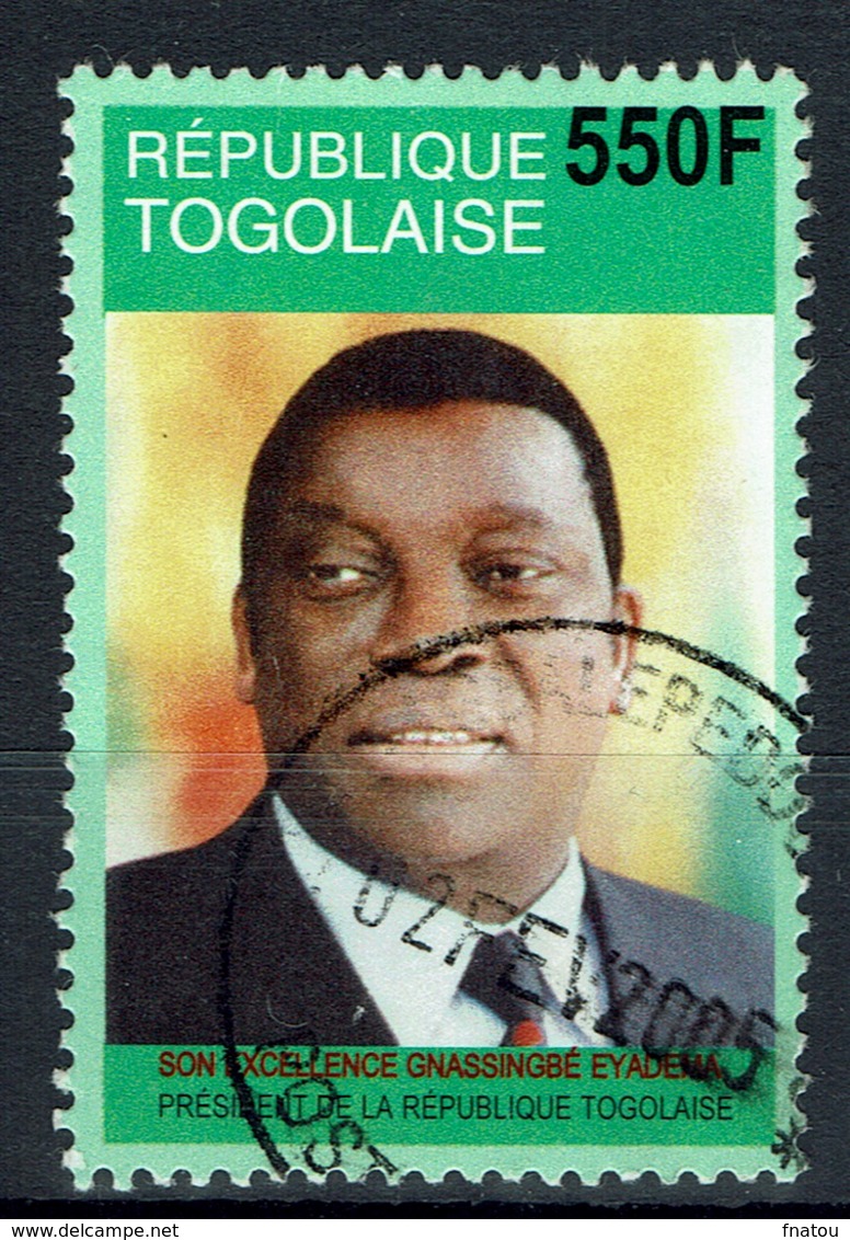 Togo, President Eyadema, 550f., 2004, VFU  Nice Postmark - Togo (1960-...)