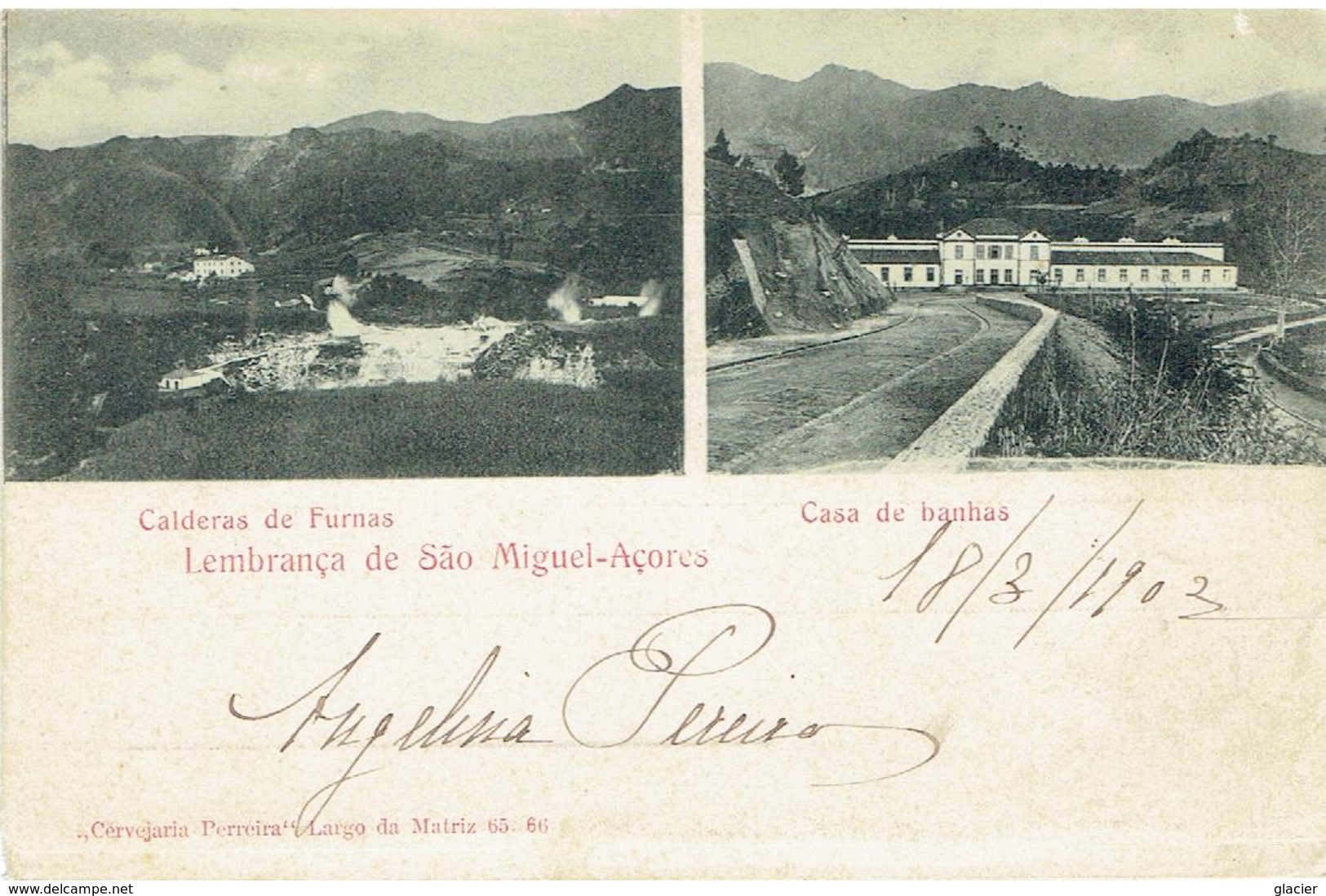 Lembraça De Sao Miguel-Açores - Calderas De Furnas - Casa De Banhas - 18/3/1903 - Açores