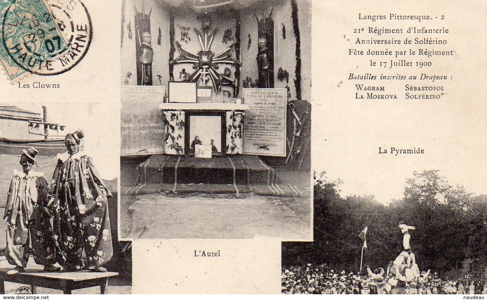 LANGRES (52) Fête Régiment 17 Juillet 1900 - Langres