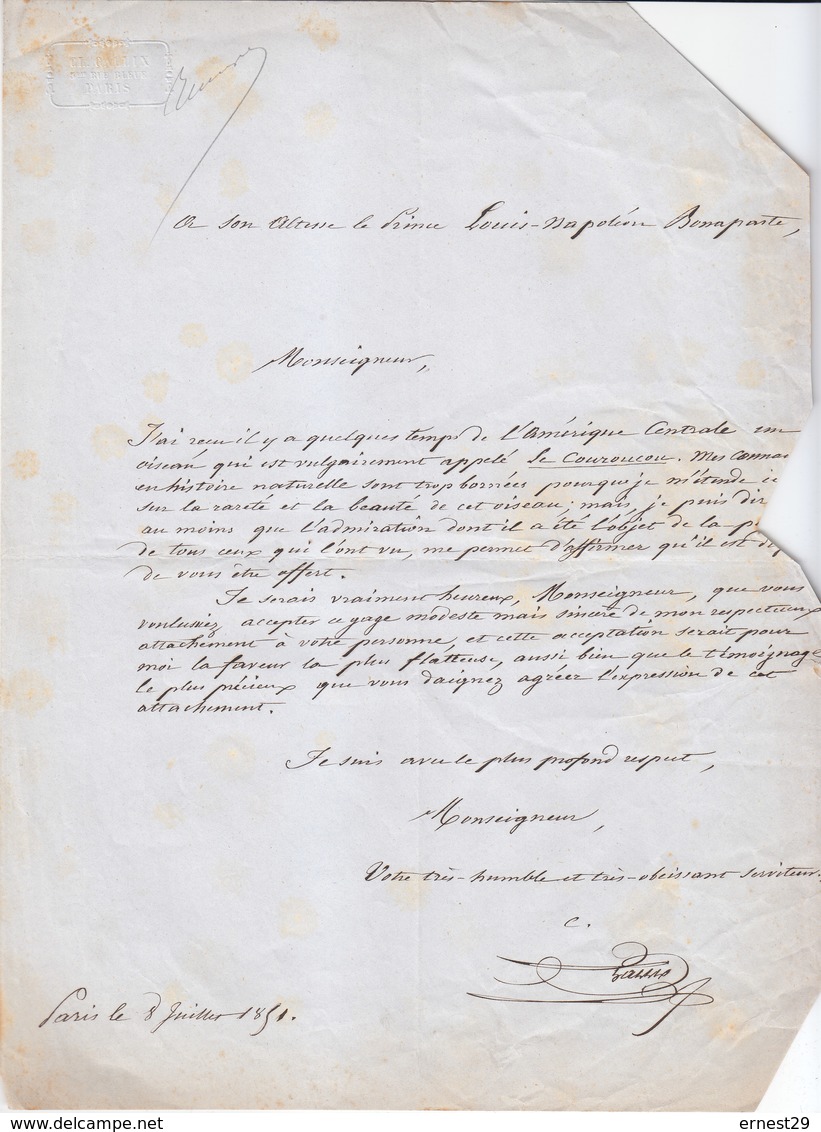 Second Empire Ensemble De 7 Documents Adressés à Napoléon III - Other & Unclassified