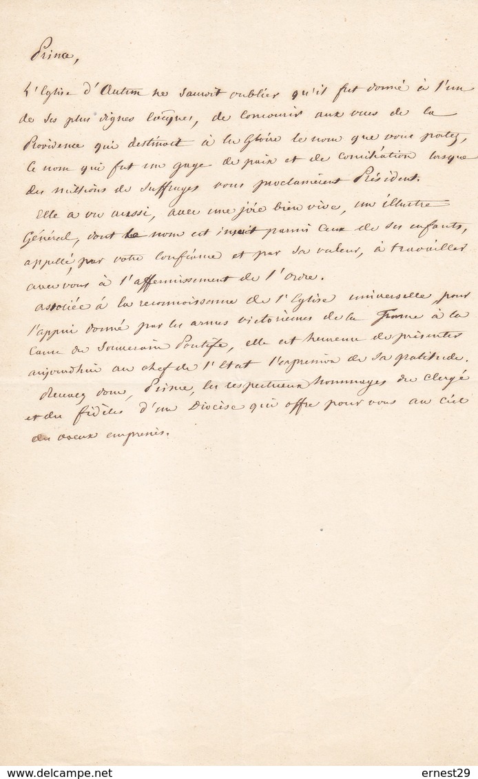 second empire ensemble de 7 documents adressés à Napoléon III