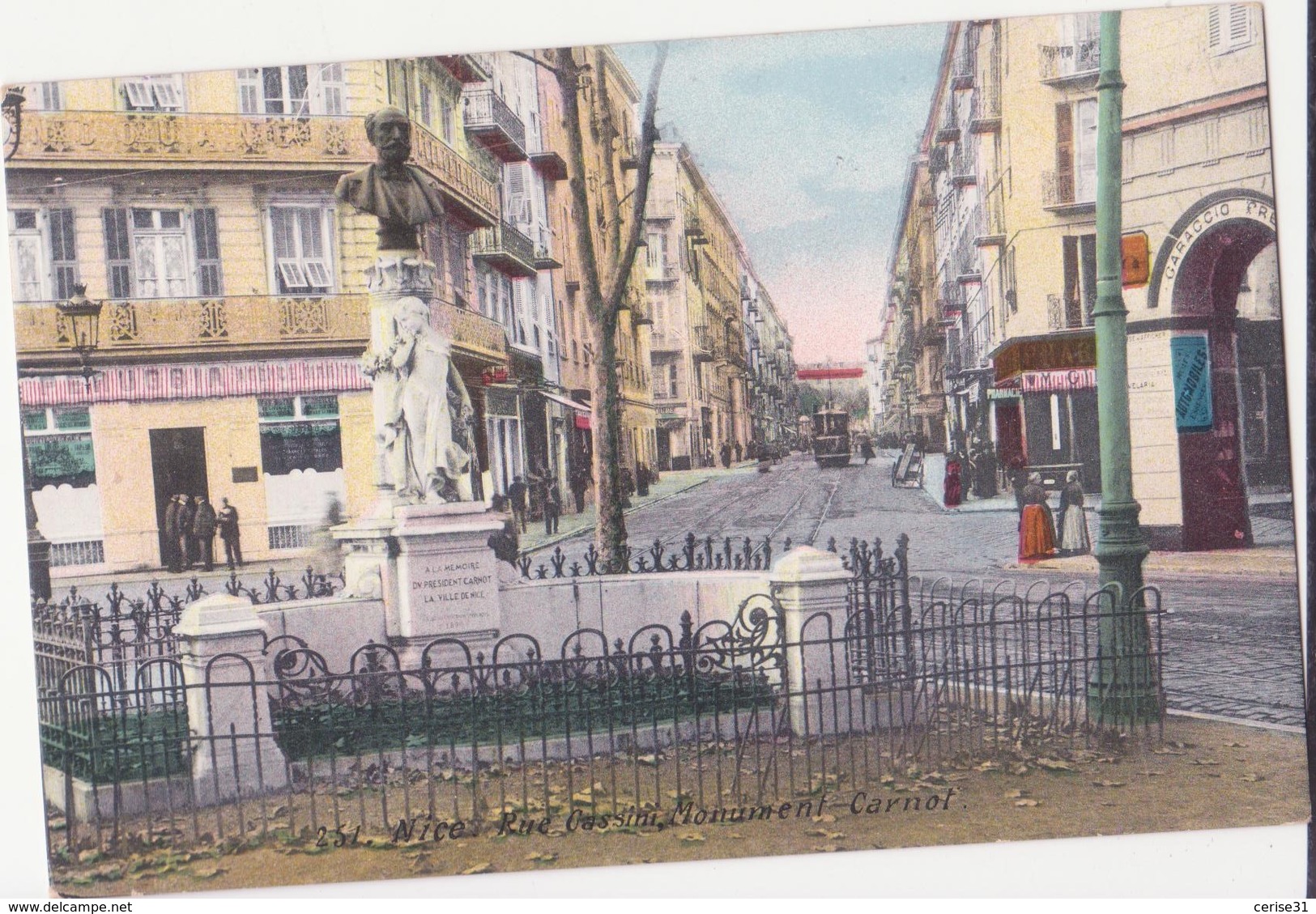 CPA - 251. NICE - Rue Gassini, Monument Carnot - Multi-vues, Vues Panoramiques