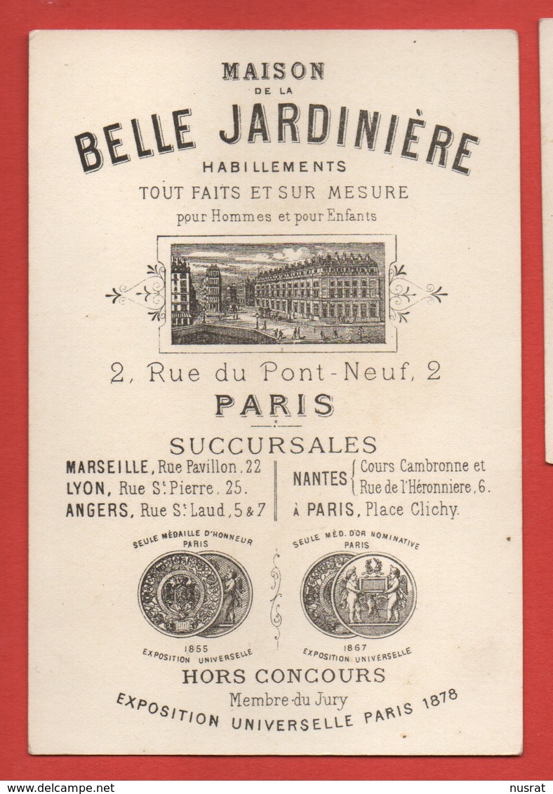 Paris, Maison De La Belle Jardinière, Belle Chromo, Lith. F. Appel, La Banque De France, C'est Moi, Humour - Other & Unclassified