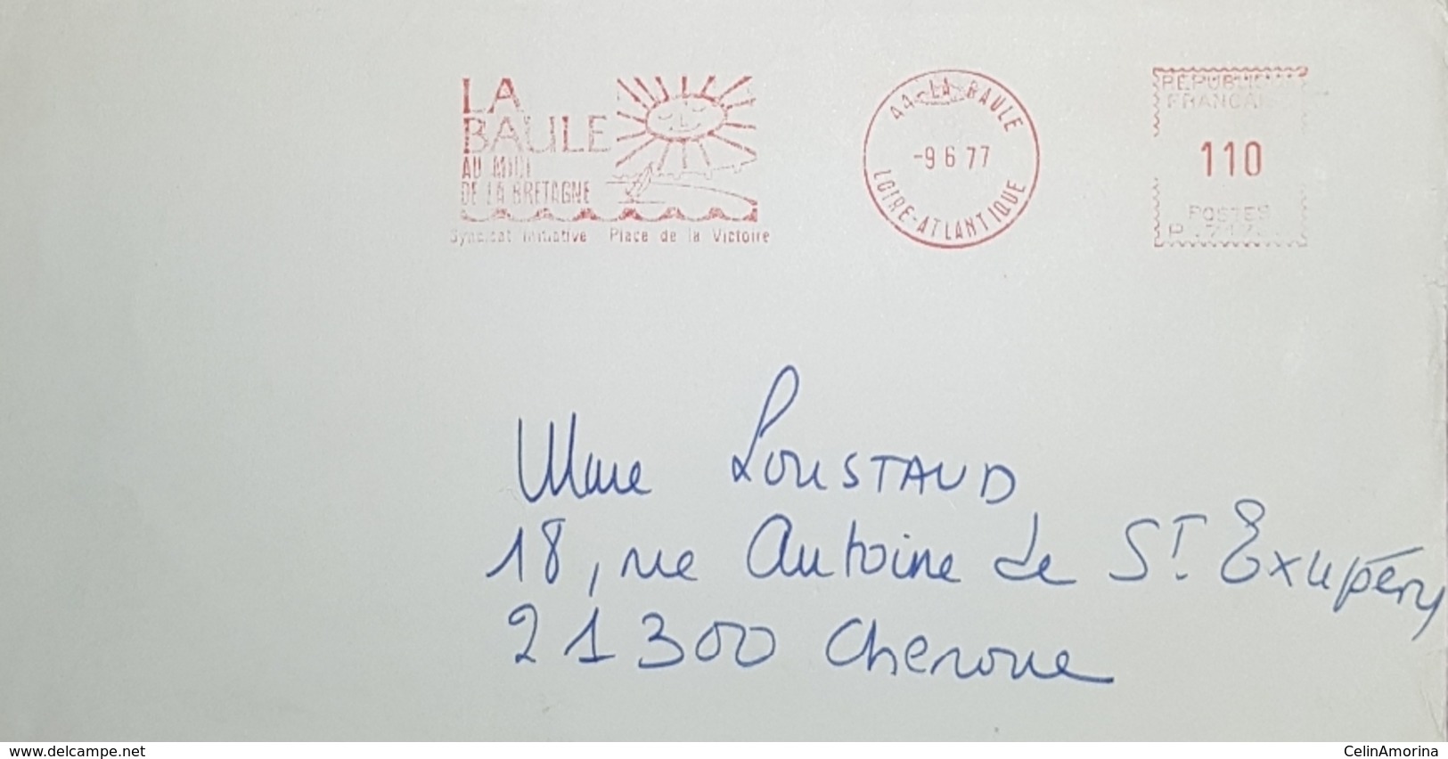 LOIRE ATLANTIQUE.  Flamme La Baule Au Midi De La Bretagne 1977 - EMA (Empreintes Machines à Affranchir)