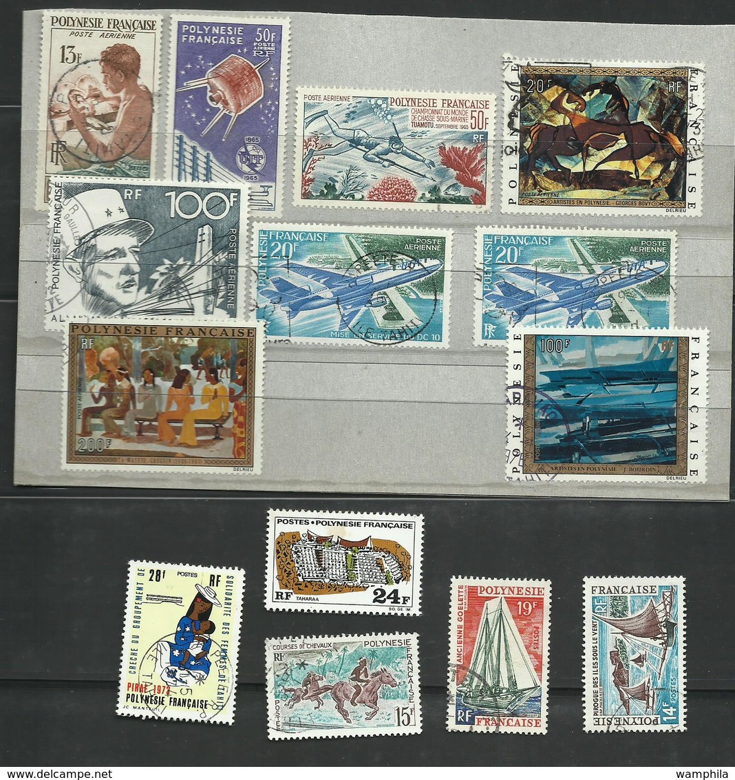 Polynésie  PA Oblitérés N° 1-10-14-65-70-74x2-75-81 + Postes Non Comptés, Cote YT 240€40 - Used Stamps