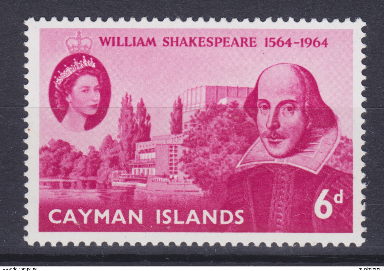 Cayman Islands 1964 Mi. 172    6 D. William Shakespeare MNH** - Kaimaninseln