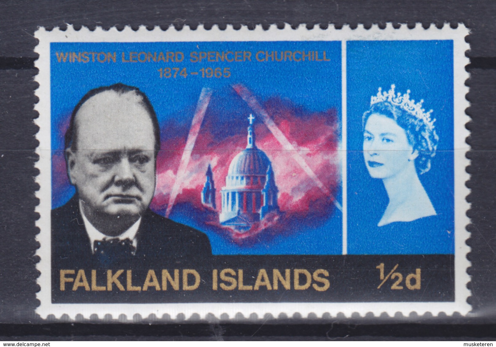 Falkland Islands 1966 Mi. 153    ½ D. Winston Spencer Churchill MNH** - Falklandinseln