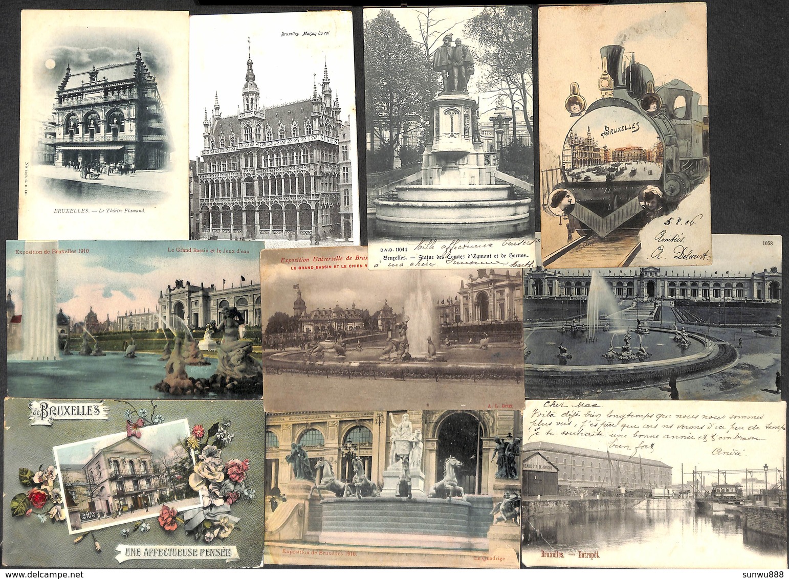 Bruxelles - Lot Intéressant 19 Cartes (train Tram....) (Petit Prix) - Sets And Collections