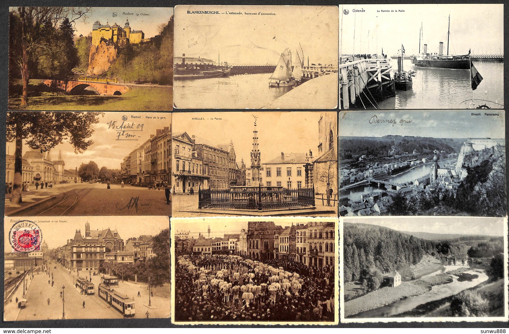 Belgique - Lot Intéressant 53 Cartes (oldtimer, Hautecourt, Knocke Moulin Tram DTC...) (Petit Prix) - 5 - 99 Postkaarten