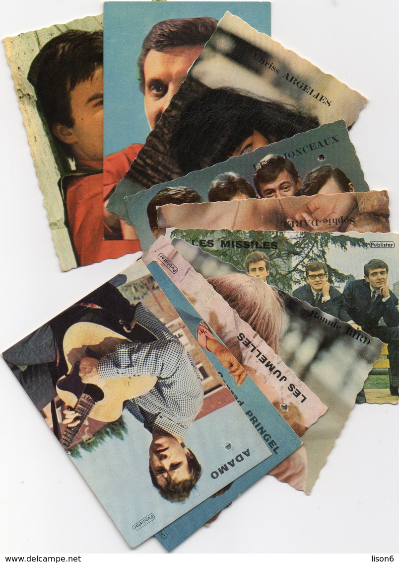 Vends10 Mini Cartes    Vedettes Des Années 60 Publicitaire - 5 - 99 Cartes