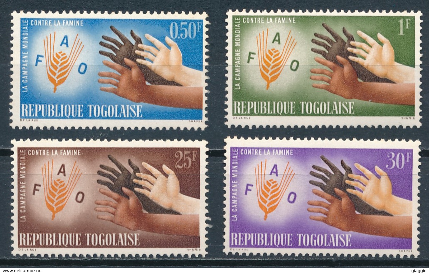 °°° TOGO - Y&T N°377/80 - 1963 MNH °°° - Togo (1960-...)