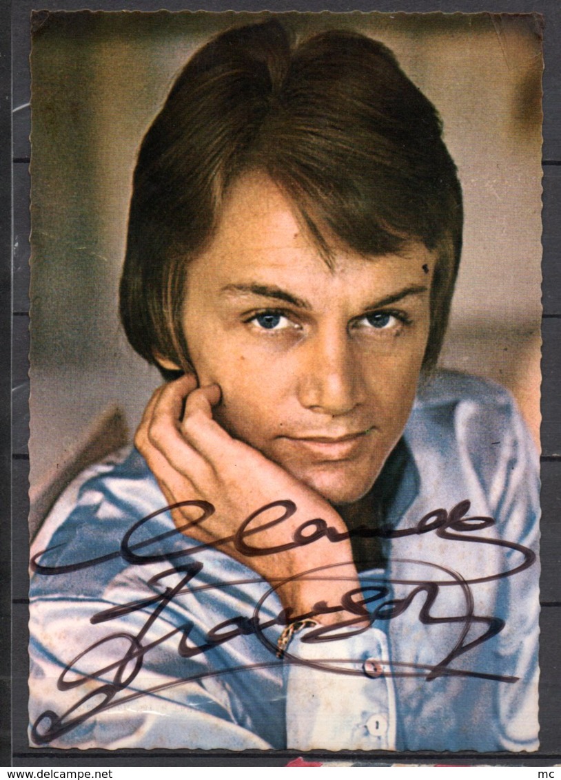 Claude François  - Autographe Original Sur Carte  " Disque Fleche " - Other & Unclassified