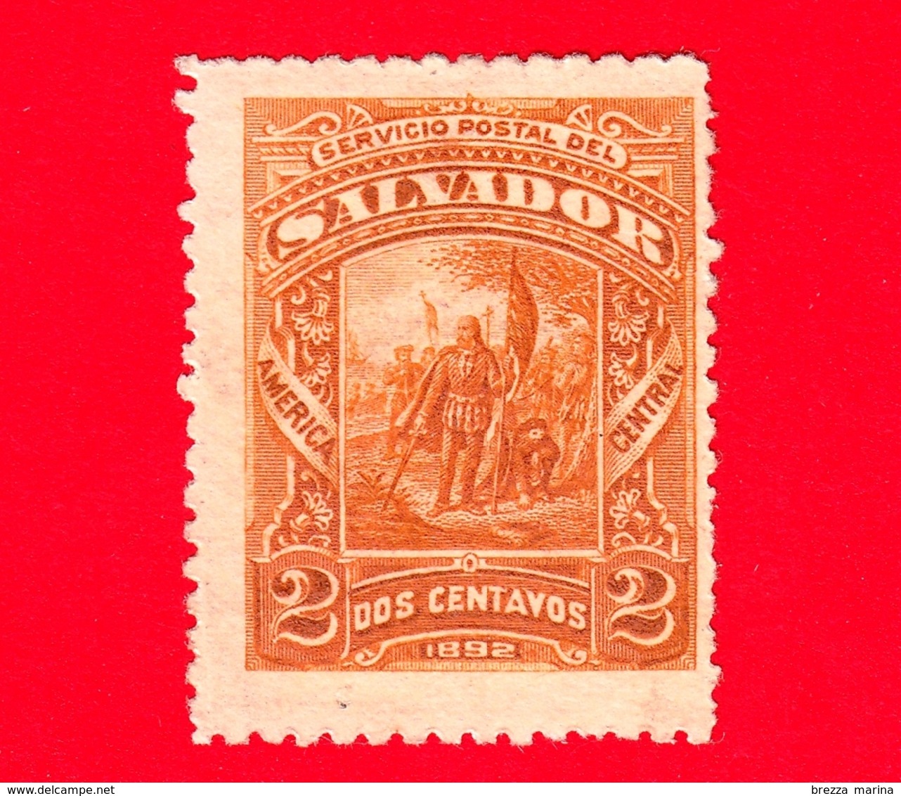 Nuovo - MH - EL SALVADOR - 1892 - Cristoforo Colombo - Landing Of Columbus - 2 - El Salvador