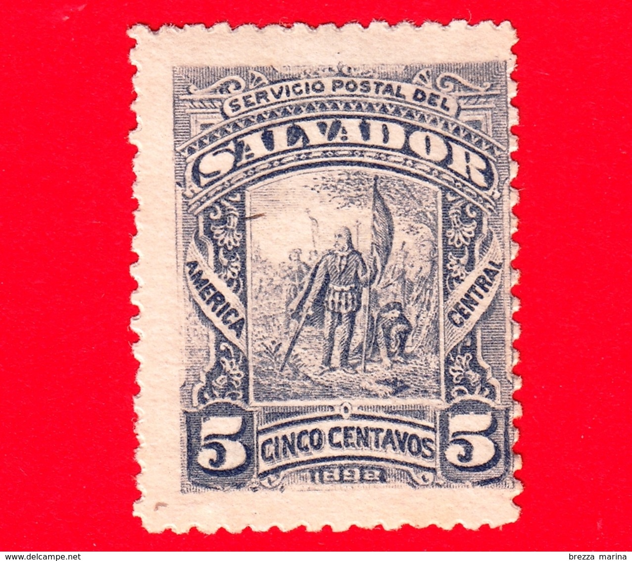 Nuovo - MH - EL SALVADOR - 1892 - Cristoforo Colombo - Landing Of Columbus - 5 - El Salvador