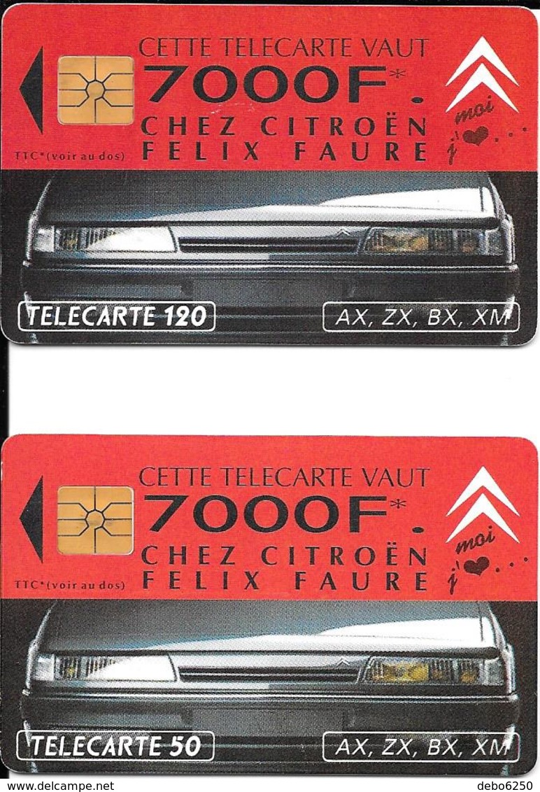2 Cartes Citroen 3ZX 1993 - Telefoonkaarten Voor Particulieren