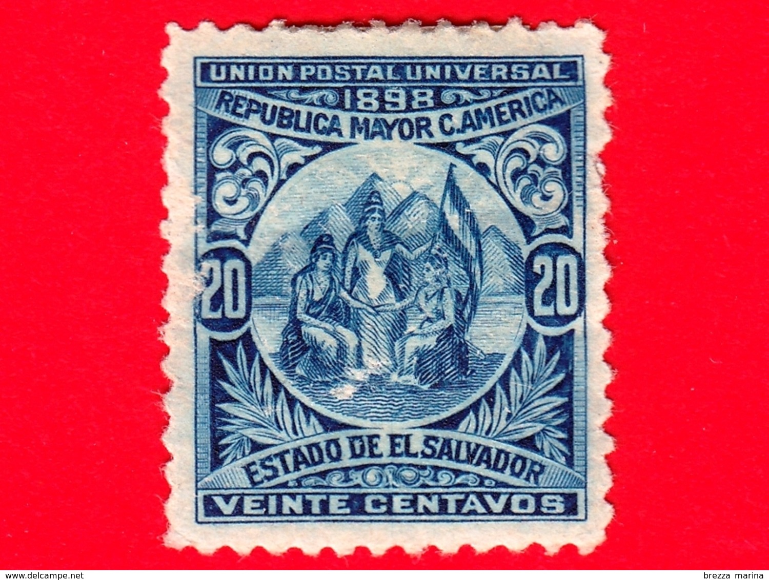 Nuovo - MH - EL SALVADOR - 1898 - Allegoria Dell'Unione Centroamericana - 20 - El Salvador