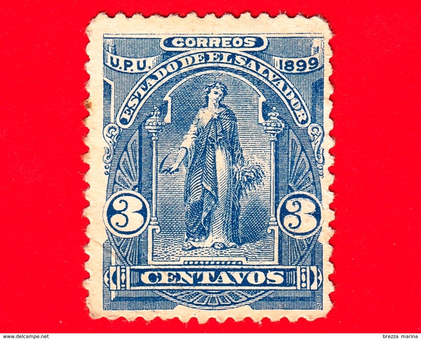 Nuovo - MH - EL SALVADOR - 1899 - Allegoria Dell'Unione Centroamericana - 3 - El Salvador