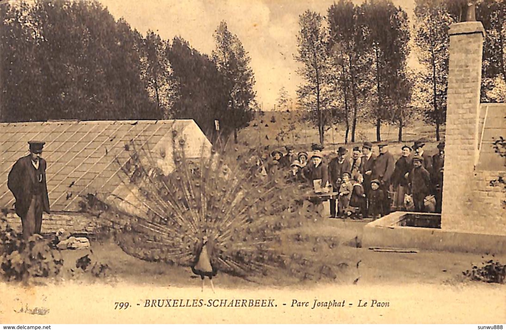 Schaerbeek - Parc Josaphat - Le Paon (animée 1921) - Schaarbeek - Schaerbeek