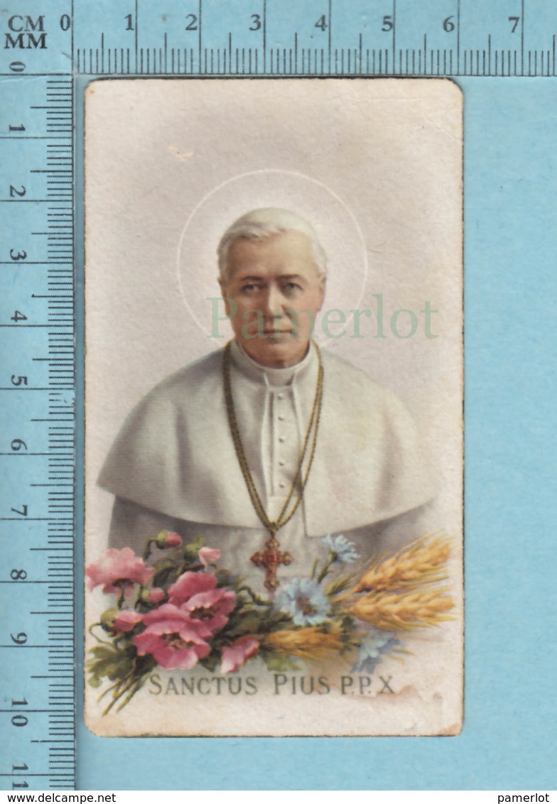 FB G41 -Pape Pie X + Priere Pour La Vocation -Holy Card, Image Pieuse, Santini - Images Religieuses