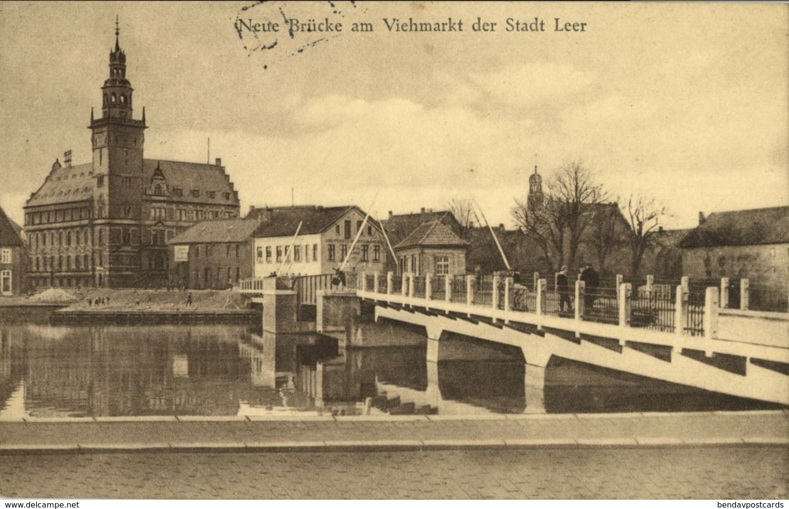 LEER I. Ostfriesland, Neue Brücke Am Viehmarkt (1910s) AK - Leer