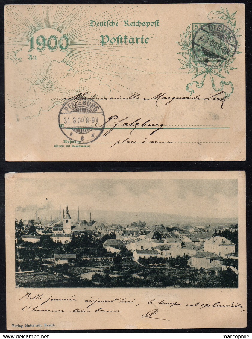 DIEUZE - MOSELLE / 1900 ENTIER POSTAL PRIVE - CARTE POSTALE (ref 7582) - Sonstige & Ohne Zuordnung