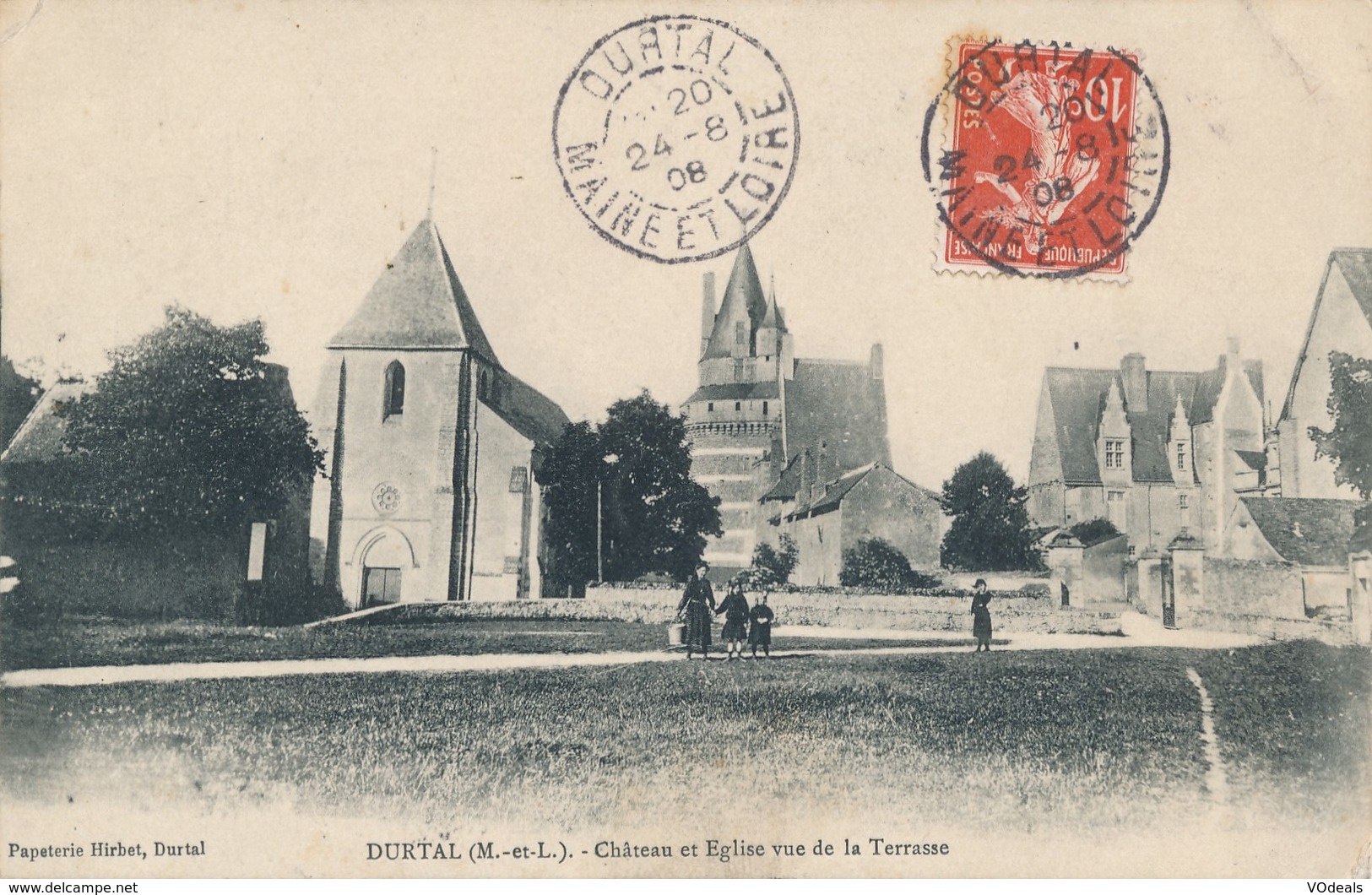 CPA - France - (49) Maine Et Loire - Durtal - Château Et Eglise Vue De La Terrasse - Durtal