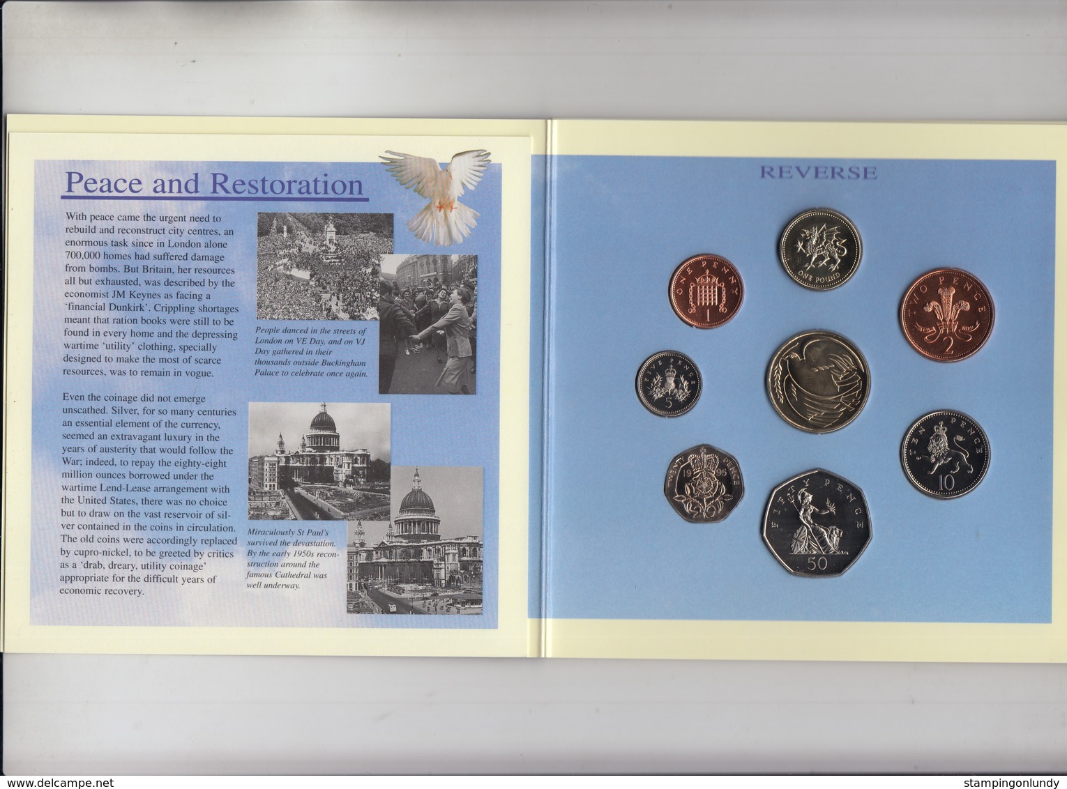AB1652. 1995 United Kingdom Brilliant Uncirculated Coin Collection Not Sealed. - Mint Sets & Proof Sets