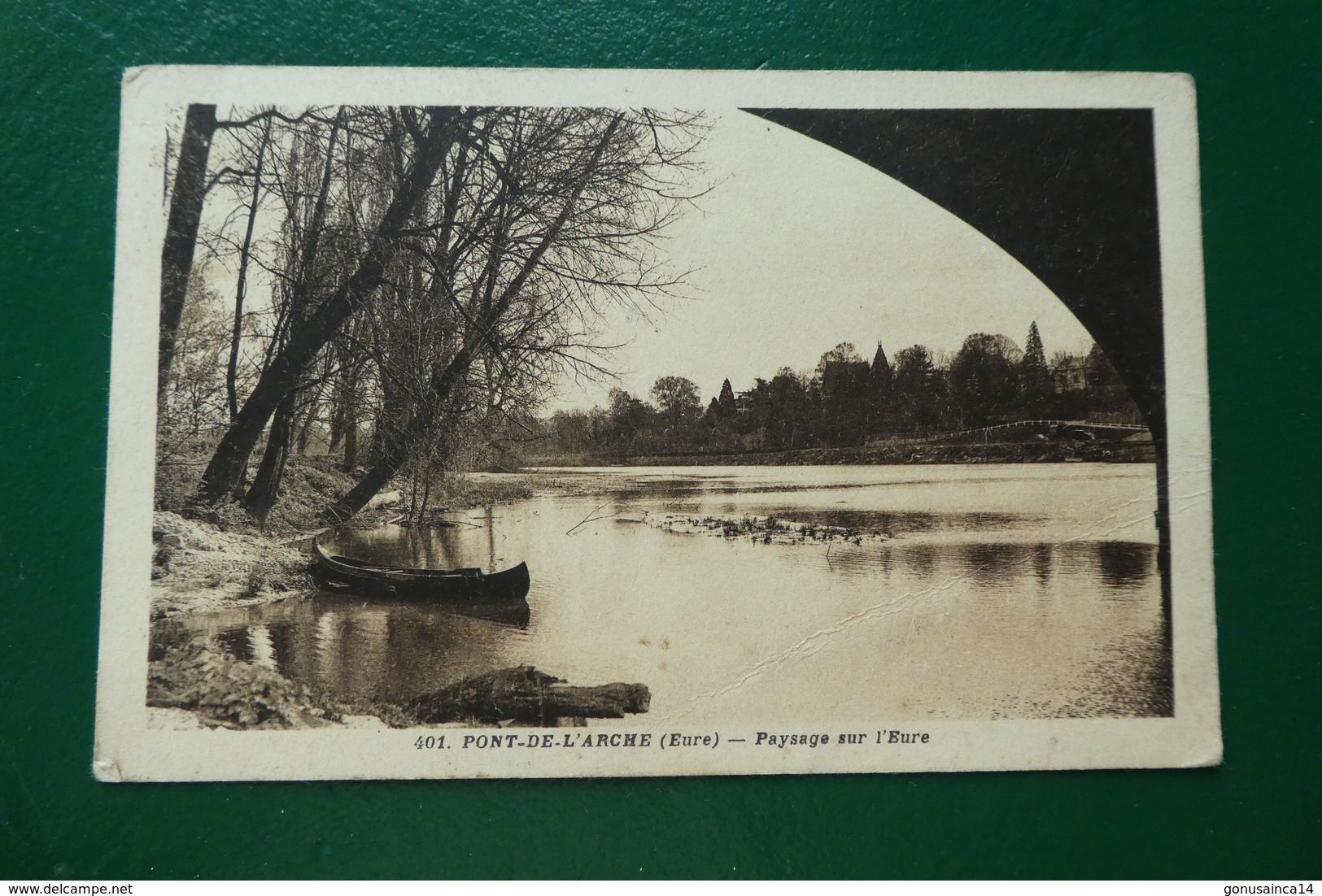 Pont De L'arche Eure  Paysage Sur L'eure écrite En 1945 - Other & Unclassified