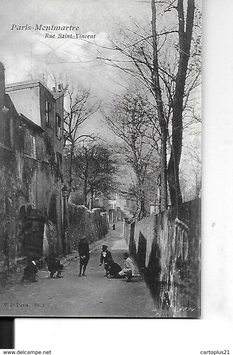 PARIS 75018   MONTMARTRE  RUE SAINT VINCENT  ENFANTS JOUANT - District 18