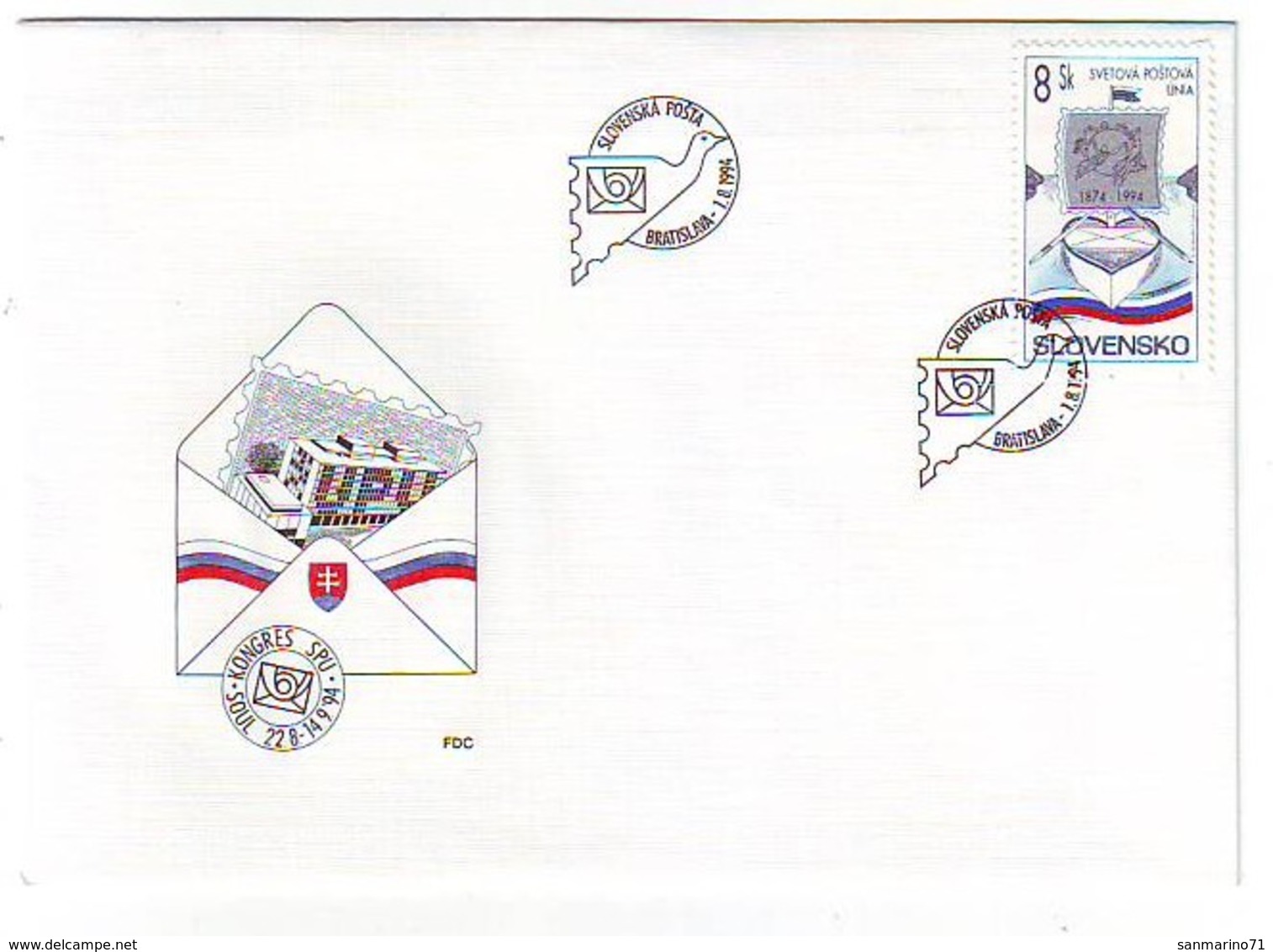 SLOVAKIA FDC 199 - FDC