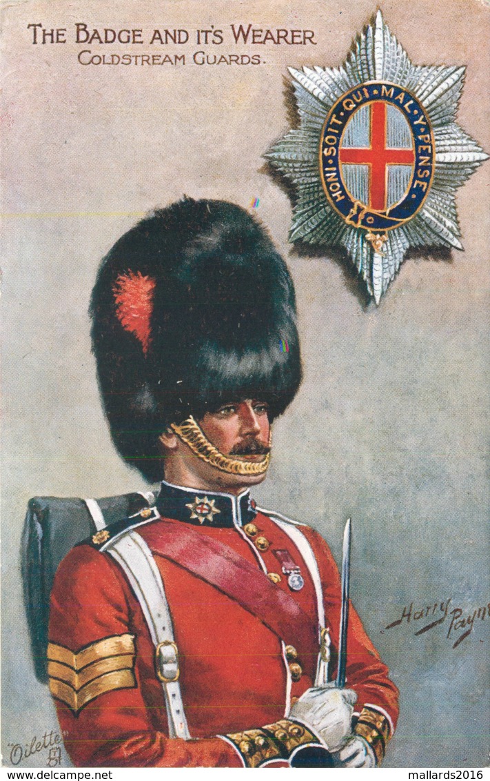 COLDSTREAM GUARDS - ARTIST HARRY PAYNE ~ TUCK'S "OILETTE" POSTCARD #90421 - Regiments