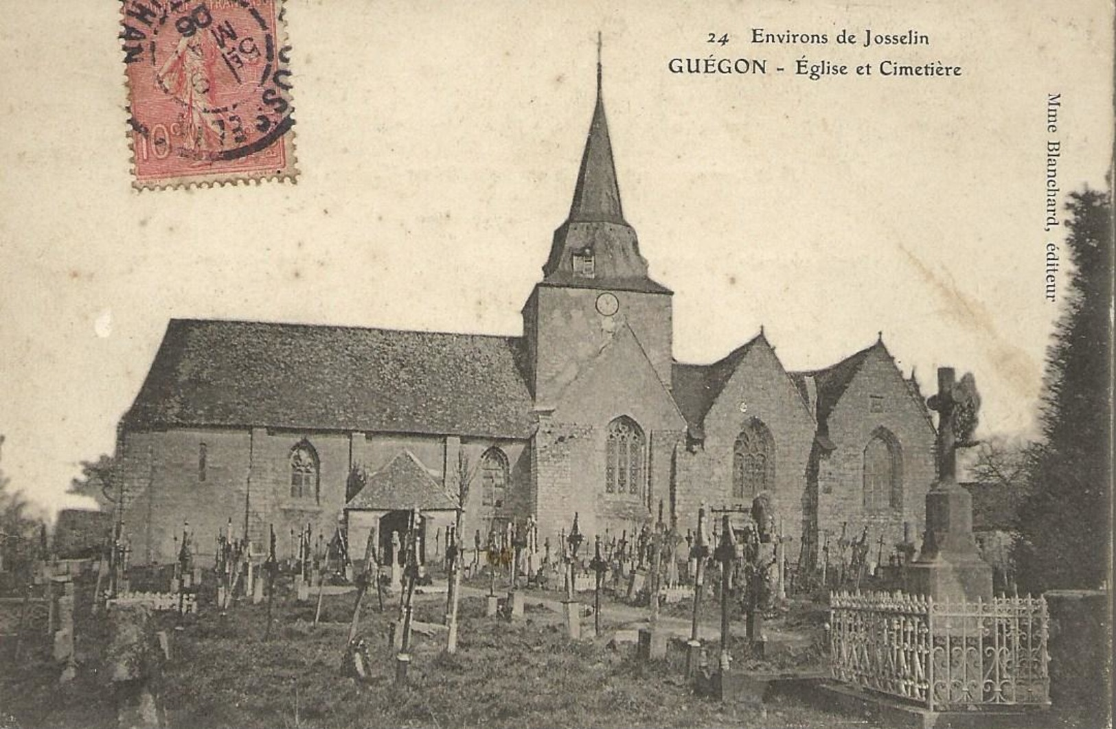 Guégon--Eglise Et Cimetiere (environ De Josselin - Josselin