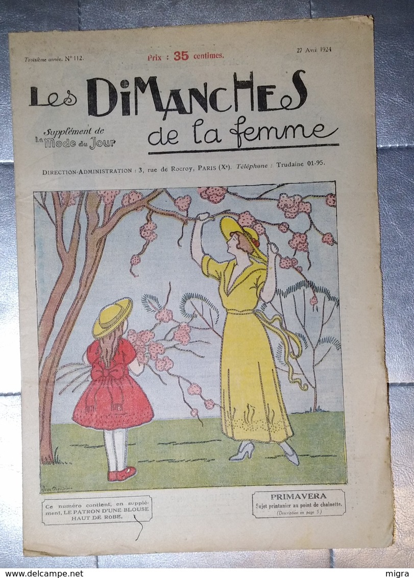 LES DIMANCHES DE LA FEMME - 1924 - 1900 - 1949