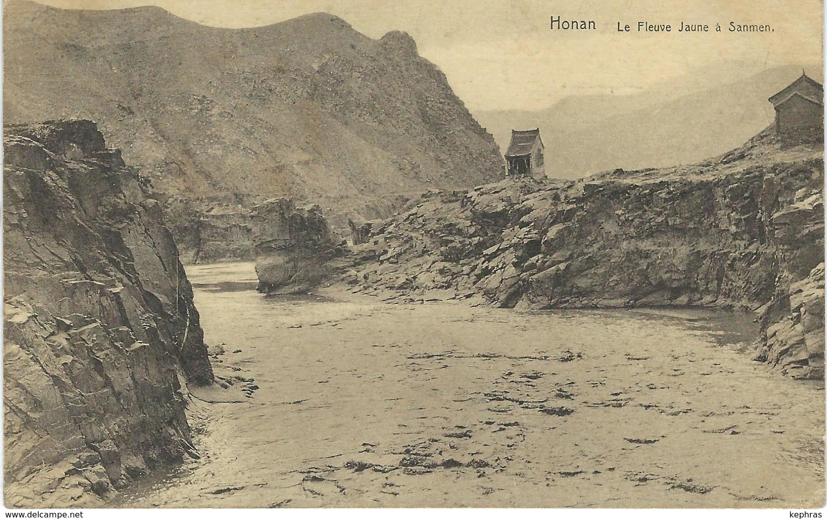 CHINE - CHINA -  HONAN - Le Fleuve Jaune à Sanmen- Cachet De La Poste 1922 - Chine